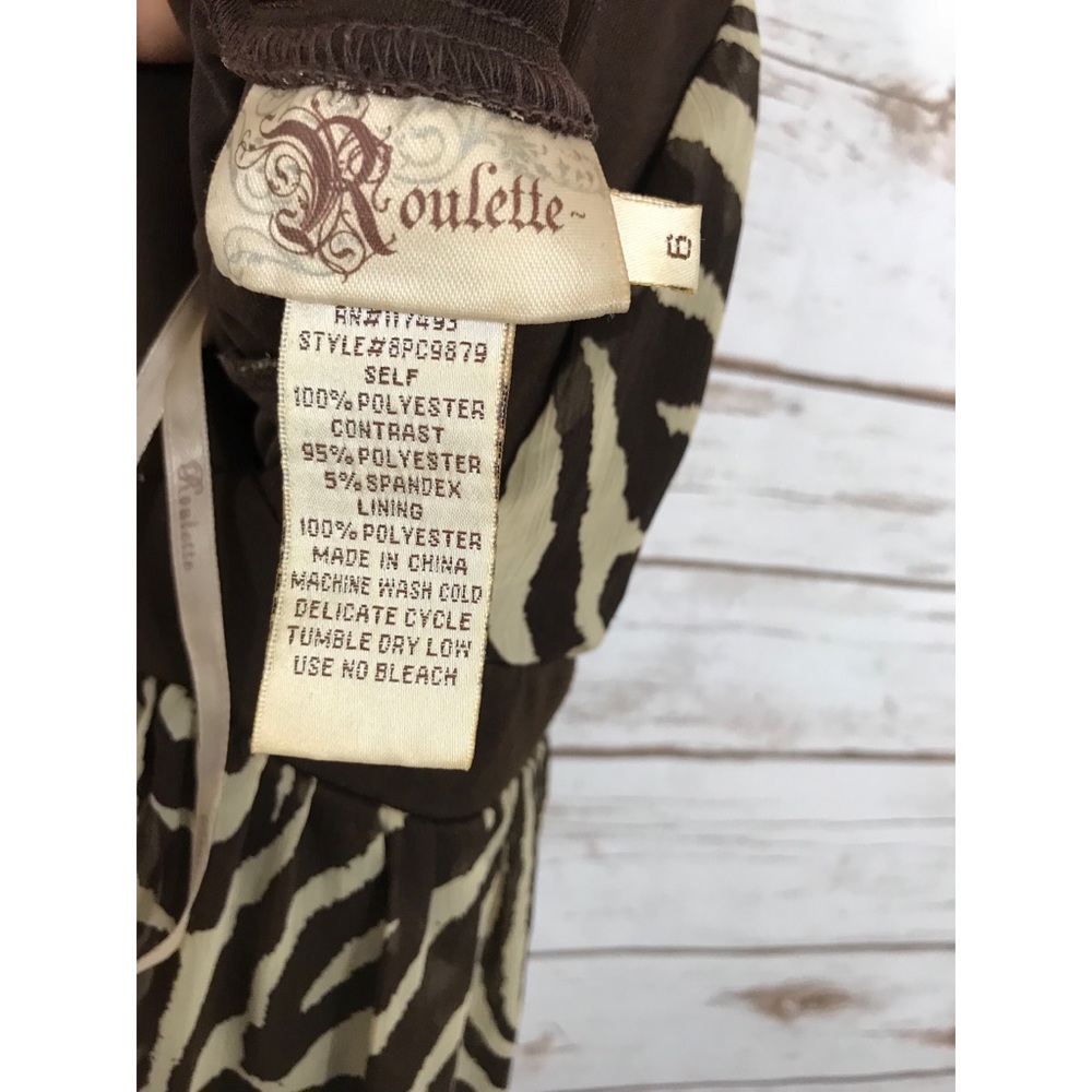 ZEBRA V NECK HALTER TOP MAXI DRESS - Picture 5 of 5